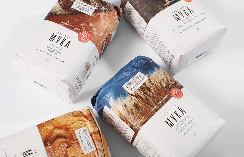 俄羅斯面粉包裝設計，承載大自然的精華