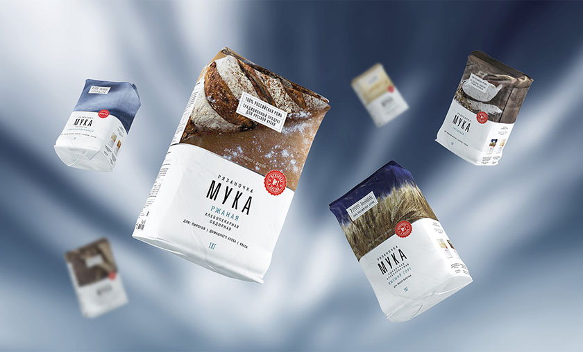 俄羅斯面粉包裝設計，承載大自然的精華