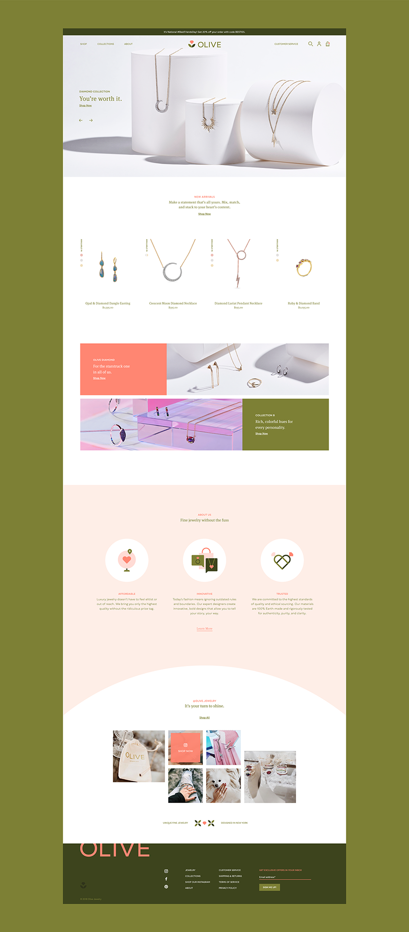 Olive 珠寶飾品品牌形象設(shè)計(jì)-網(wǎng)頁(yè)設(shè)計(jì)