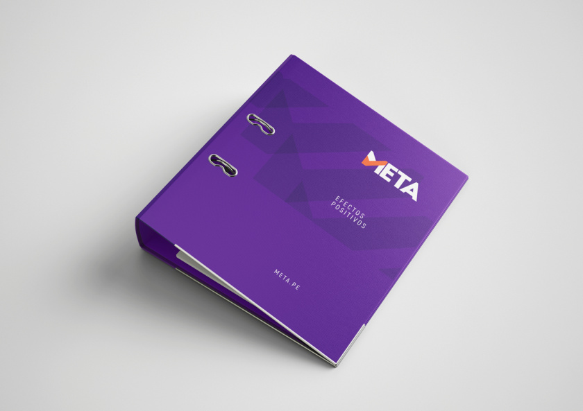 Meta品牌vi設(shè)計，充滿激情的橙色與紫色配色