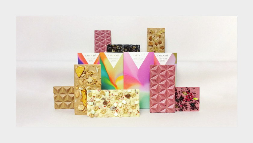 Laroché巧克力創(chuàng)造一個充滿活力多彩漸變色的包裝設(shè)計