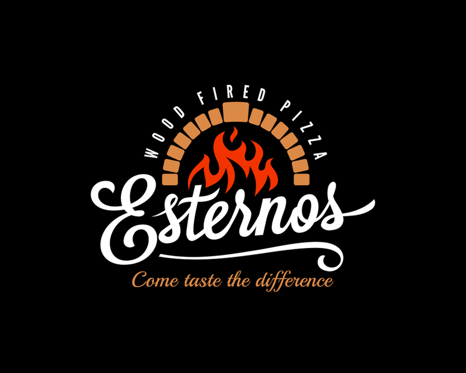 木火比薩餅標(biāo)志和標(biāo)語設(shè)計(jì)