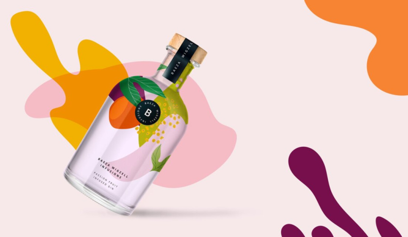 創(chuàng)新的風(fēng)味杜松子酒包裝設(shè)計(jì)，充滿活力的彩墨風(fēng)格