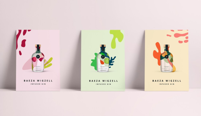 創(chuàng)新的風(fēng)味杜松子酒包裝設(shè)計(jì)，充滿活力的彩墨風(fēng)格