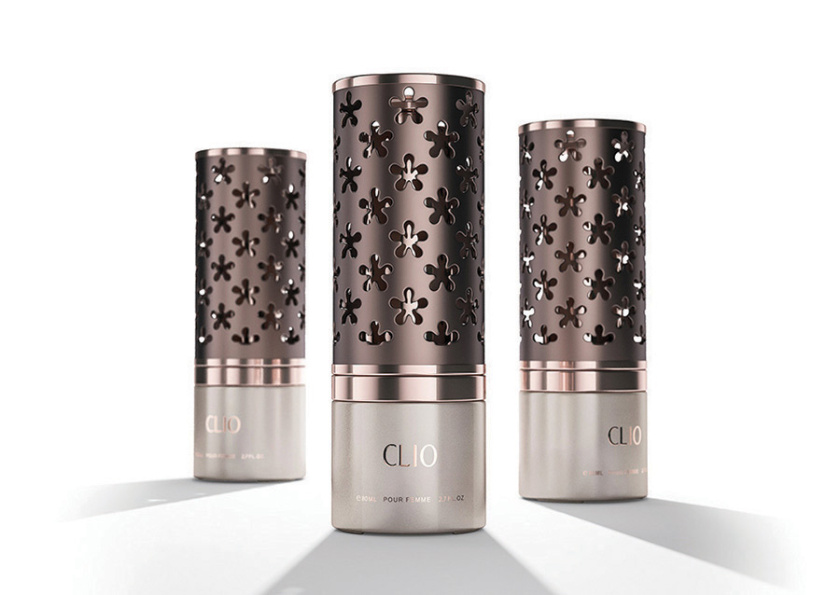 Clio香水包裝設(shè)計(jì)與阿拉伯花形格子香水瓶形設(shè)計(jì)