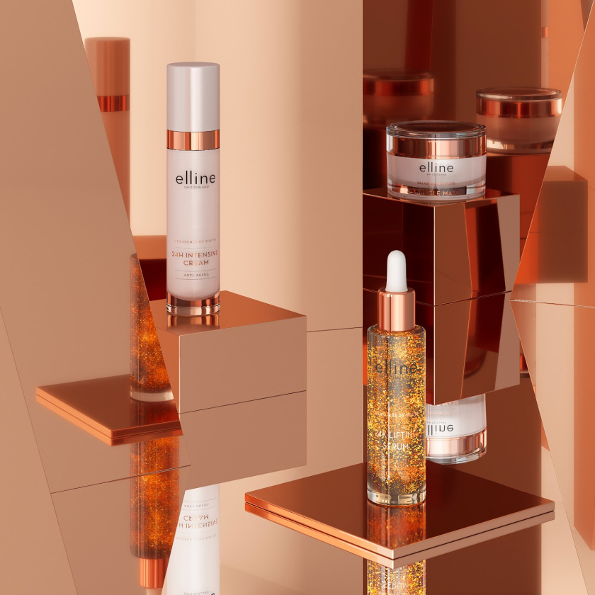Elline青春寶藏奢侈風(fēng)化妝品包裝設(shè)計(jì)，世界第一款LED發(fā)光技術(shù)包裝