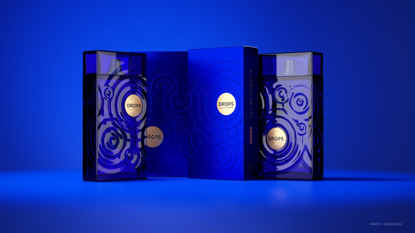 夢幻的DROPS香水包裝設(shè)計和水波蕩漾的藍(lán)色香水瓶形設(shè)計 夢幻的DROPS香水包裝設(shè)計和水波蕩漾的藍(lán)色香水瓶形設(shè)計
