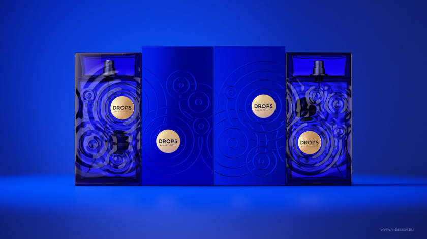夢幻的DROPS香水包裝設(shè)計和水波蕩漾的藍(lán)色香水瓶形設(shè)計 夢幻的DROPS香水包裝設(shè)計和水波蕩漾的藍(lán)色香水瓶形設(shè)計