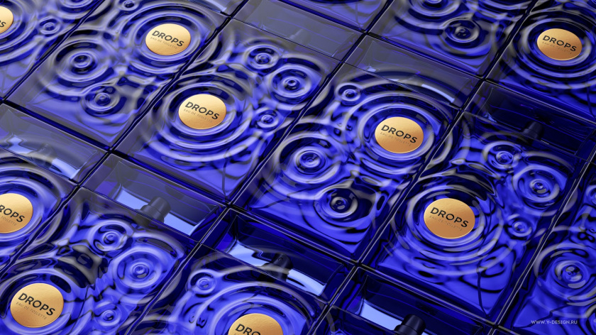 夢幻的DROPS香水包裝設(shè)計和水波蕩漾的藍(lán)色香水瓶形設(shè)計 夢幻的DROPS香水包裝設(shè)計和水波蕩漾的藍(lán)色香水瓶形設(shè)計