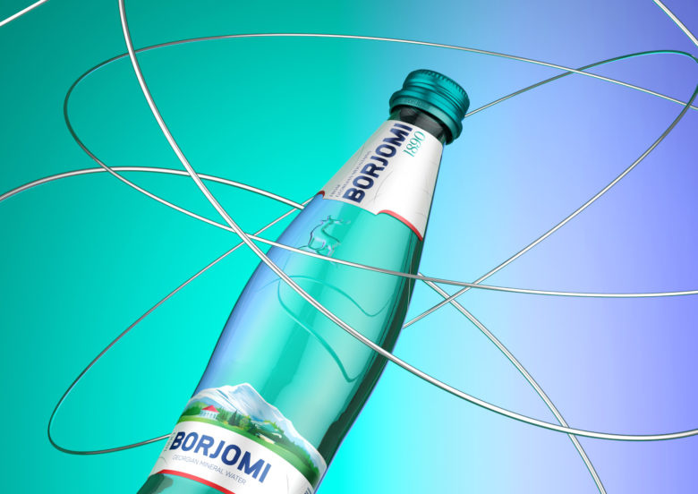 Borjomi礦泉水包裝設(shè)計瓶型設(shè)計，更加動感與豐滿