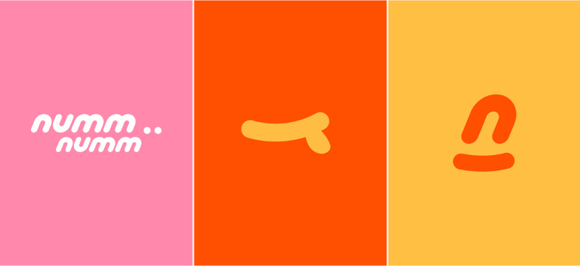 Nummy云端廚房外賣美食品牌logo設(shè)計(jì)與形象vi設(shè)計(jì)，源自字母n的識別符號