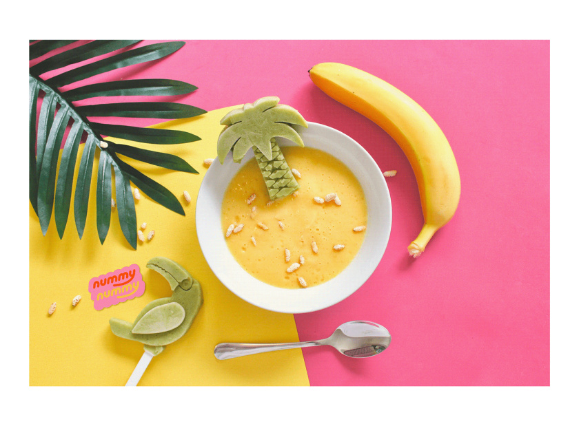 Nummy云端廚房外賣美食品牌logo設(shè)計(jì)與形象vi設(shè)計(jì)，源自字母n的識別符號