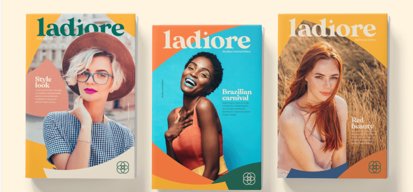 ladiore 女性時尚品牌logo設(shè)計與視覺識別vi設(shè)計，源自四個象征