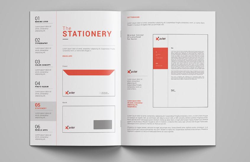 簡(jiǎn)約科技風(fēng)格品牌畫冊(cè)設(shè)計(jì)模板，單橙+灰色配色