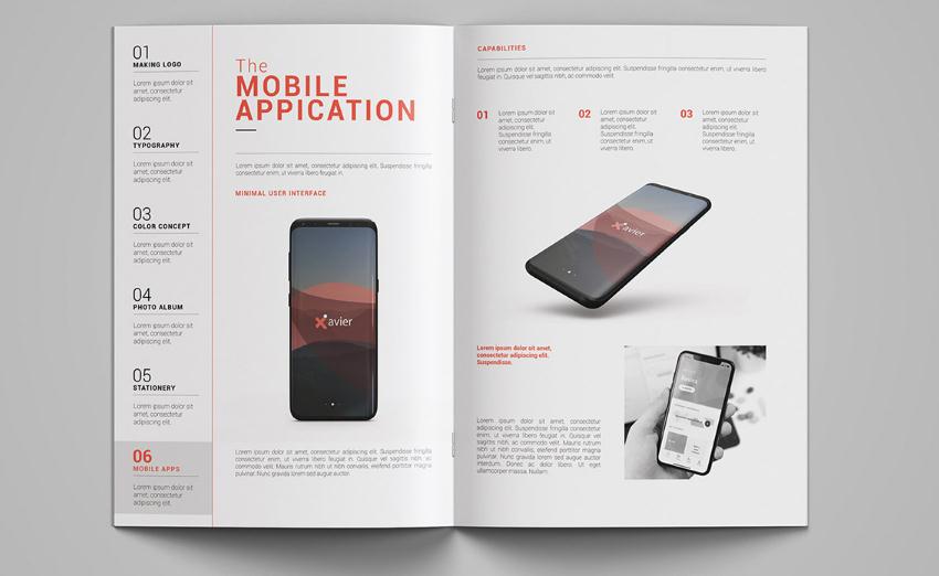 簡(jiǎn)約科技風(fēng)格品牌畫冊(cè)設(shè)計(jì)模板，單橙+灰色配色