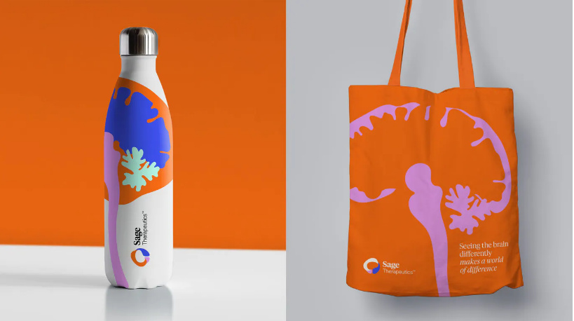 Sage 產(chǎn)后抑郁癥與腦部精神疾病醫(yī)藥品牌全案策劃設(shè)計(jì)，傳達(dá)積極樂觀形象