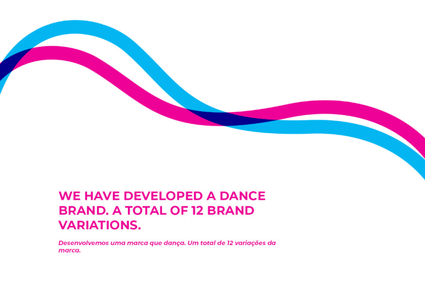 Arte e Magia兒童青少年舞蹈教育機構(gòu)品牌vi視覺形象設(shè)計，彎曲漸變色塊的疊加