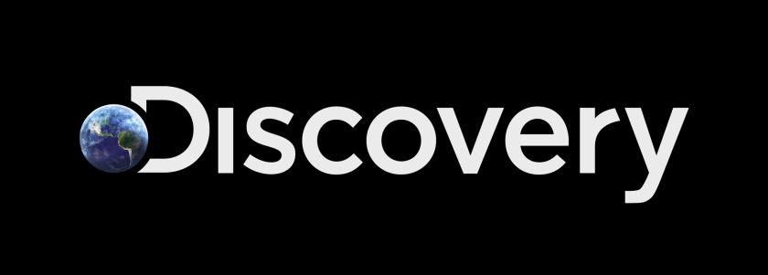 Discovery+探索電視節(jié)目頻道品牌logo設(shè)計(jì)，光譜色幾何D和一個(gè)圓的結(jié)合