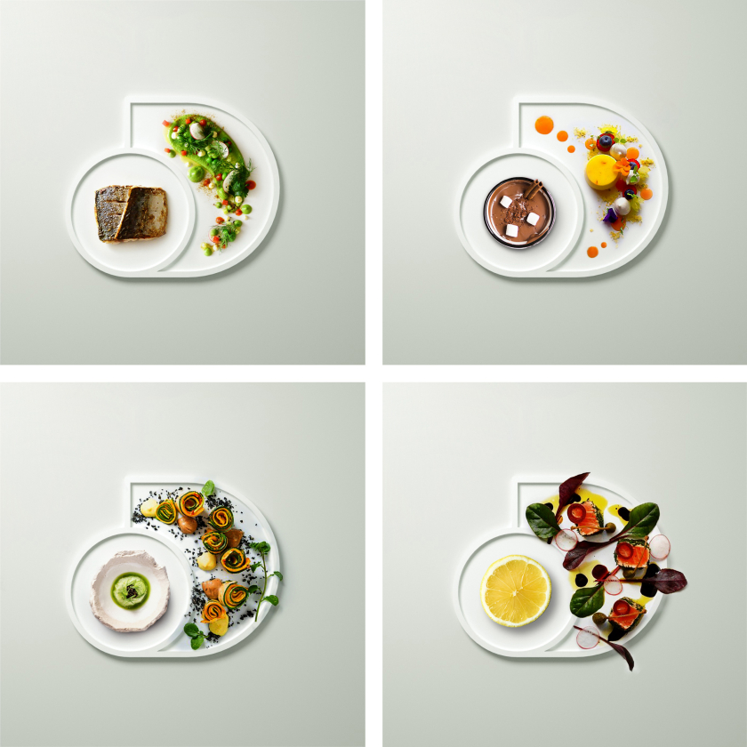 Discovery+探索電視節(jié)目頻道品牌logo設(shè)計(jì)，光譜色幾何D和一個(gè)圓的結(jié)合