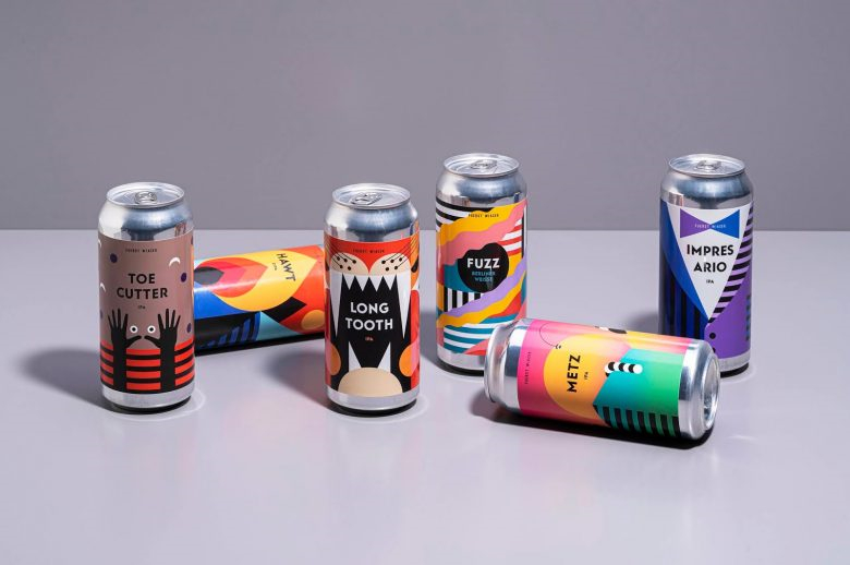 FUERST WIACEK啤酒包裝設(shè)計，每一個都是不同的插畫，不同的藝術(shù)品