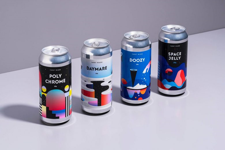 FUERST WIACEK啤酒包裝設(shè)計，每一個都是不同的插畫，不同的藝術(shù)品