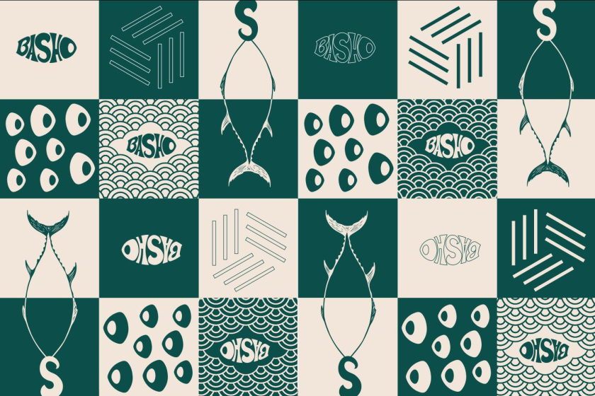 Basho日式壽司餐廳餐飲品牌vi形象全案策劃設(shè)計“浮世繪”藝術(shù)風(fēng)格