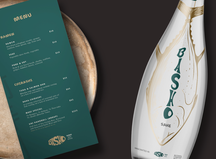 Basho日式壽司餐廳餐飲品牌vi形象全案策劃設(shè)計(jì)“浮世繪”藝術(shù)風(fēng)格