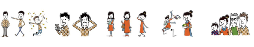 Grofers Market 食品超市品牌vi形象設(shè)計(jì)與輕松快樂的人物購物插畫設(shè)計(jì)