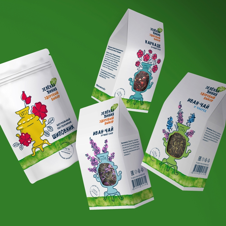 綠線健康食品乳制品鮮肉產(chǎn)品品牌包裝設(shè)計(jì)，手繪綠線超級視覺符號