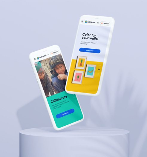 Nicequest 在線社區(qū)互聯(lián)網(wǎng)科技公司logo設(shè)計，螺旋田螺+熱點圖