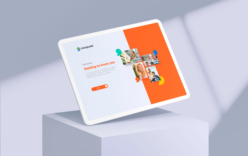 Nicequest 在線社區(qū)互聯(lián)網(wǎng)科技公司logo設(shè)計，螺旋田螺+熱點圖