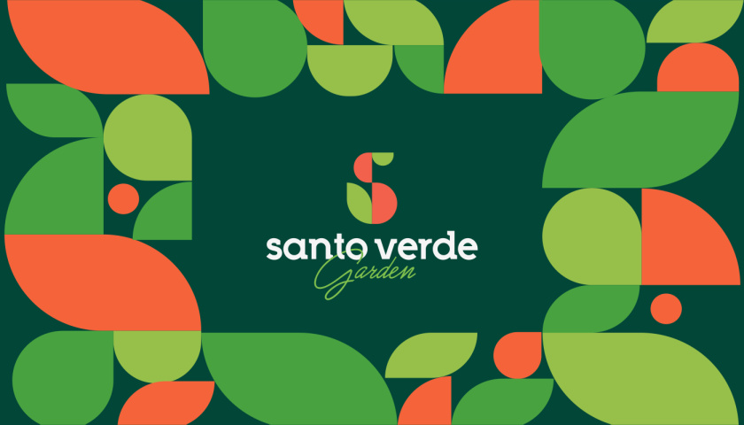 圣維德園藝鮮花綠植花園品牌形象vi視覺識別設計，多彩幾何圖形風格