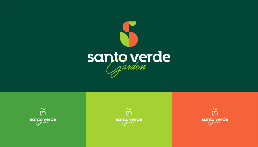 圣維德園藝鮮花綠植花園品牌形象vi視覺識別設計，多彩幾何圖形風格