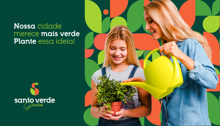 圣維德園藝鮮花綠植花園品牌形象vi視覺(jué)識(shí)別設(shè)計(jì)，多彩幾何圖形風(fēng)格