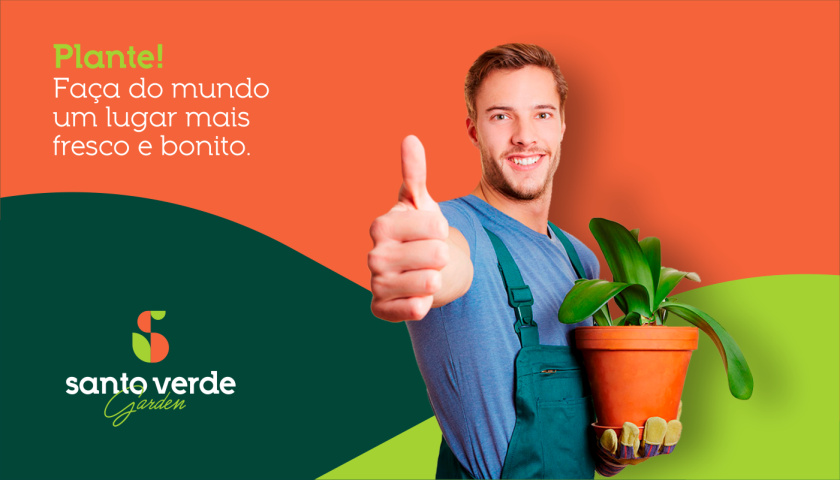 圣維德園藝鮮花綠植花園品牌形象vi視覺識別設計，多彩幾何圖形風格