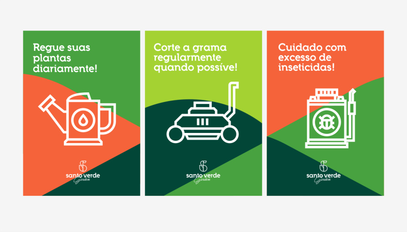 圣維德園藝鮮花綠植花園品牌形象vi視覺識別設計，多彩幾何圖形風格