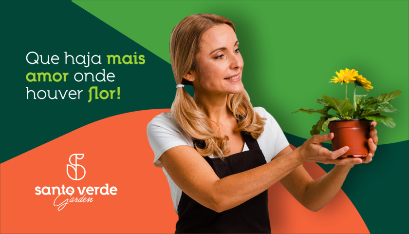 圣維德園藝鮮花綠植花園品牌形象vi視覺識別設計，多彩幾何圖形風格