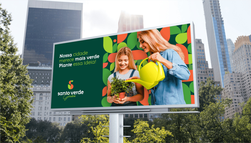 圣維德園藝鮮花綠植花園品牌形象vi視覺識別設計，多彩幾何圖形風格