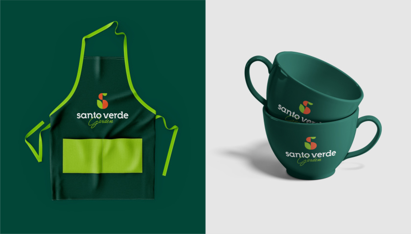 圣維德園藝鮮花綠植花園品牌形象vi視覺識別設計，多彩幾何圖形風格