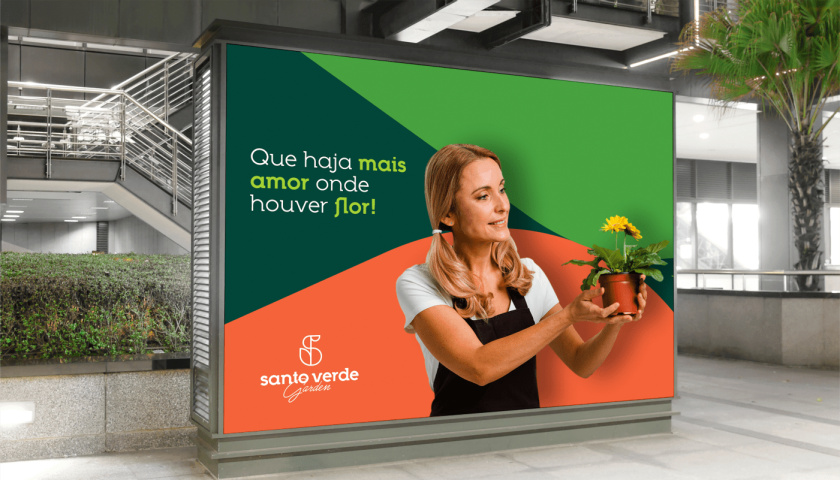 圣維德園藝鮮花綠植花園品牌形象vi視覺識別設計，多彩幾何圖形風格