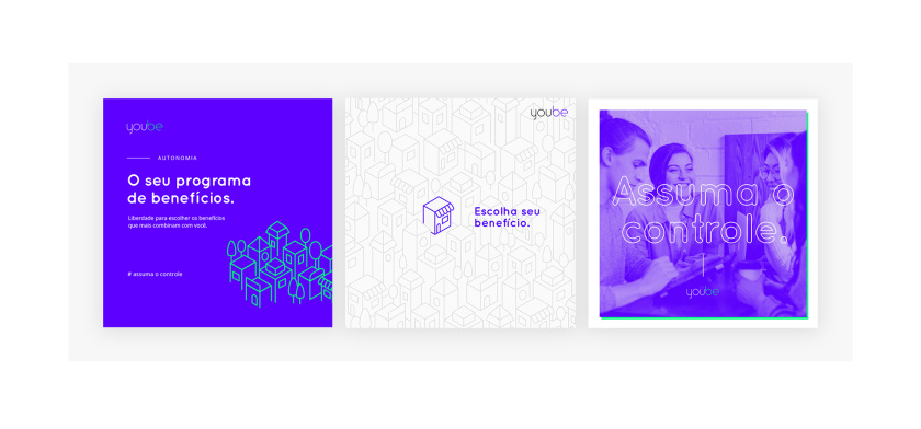 yoube 個性化福利網(wǎng)絡平臺品牌logo設計vi設計，裝在盒子中的物品福利