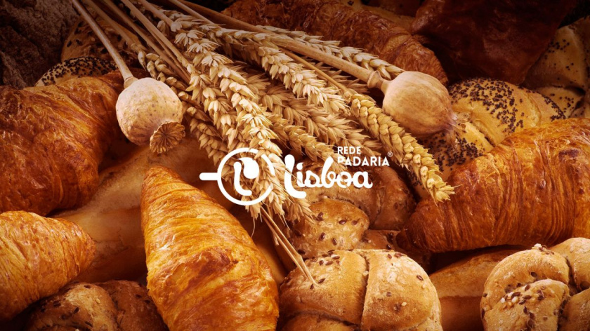 Rede Padaria咖啡面包連鎖店品牌形象設(shè)計(jì)logo設(shè)計(jì)，飛濺的咖啡形象