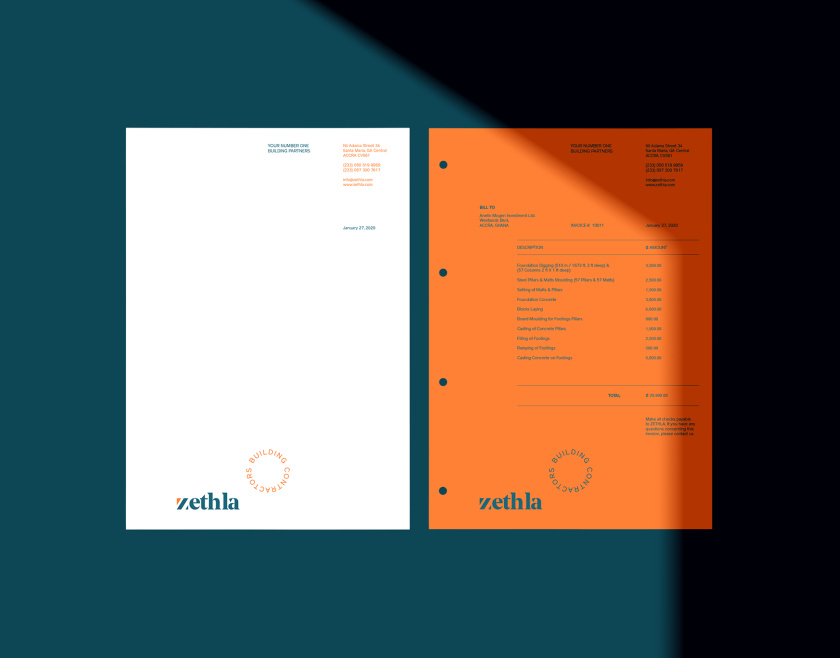 Zethla 建筑公司logo設(shè)計(jì)vi設(shè)計(jì),正方形被斜切出字母Z+藍(lán)橙工業(yè)配色 Zethla 建筑公司logo設(shè)計(jì)vi設(shè)計(jì),正方形被斜切出字母Z+藍(lán)橙工業(yè)配色