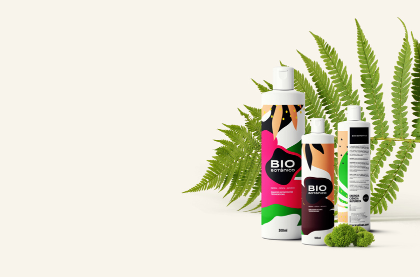 Bio Botanico 專業(yè)護發(fā)產品包裝設計，鮮艷熱帶風格元素