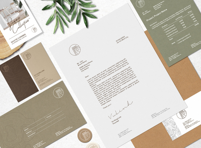 Woodie 高端家具制造品牌logo設計vi設計 ”木紋元素“