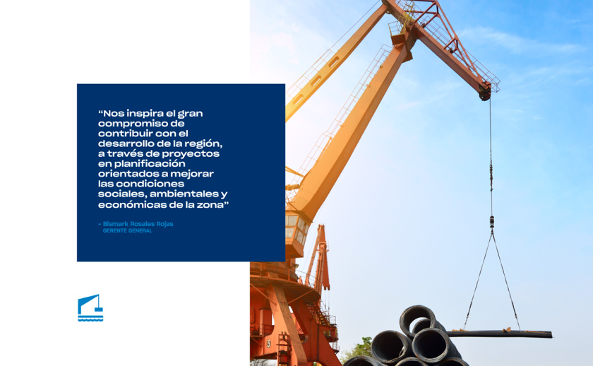 Jennefer國(guó)際港口品牌vi形象設(shè)計(jì)logo設(shè)計(jì)，大型起吊機(jī)元素與沉穩(wěn)活力藍(lán)色配色