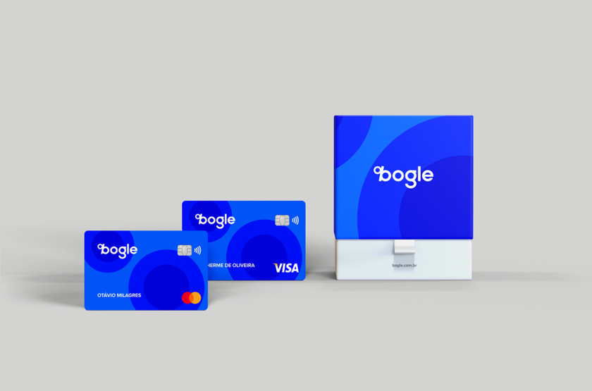 Bogle金融科技公司logo設(shè)計vi設(shè)計，首字母B改造成百分號%的形狀