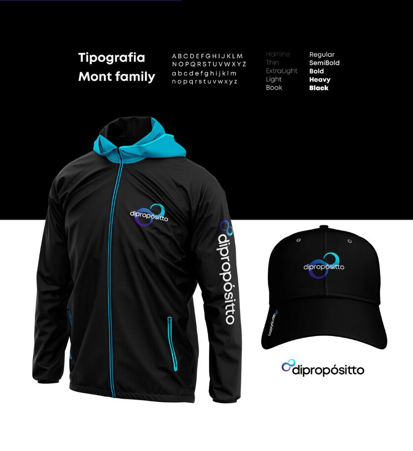 dipropósito 健身會所品牌視覺形象設(shè)計vi設(shè)計，活力動感的漸變色風(fēng)格