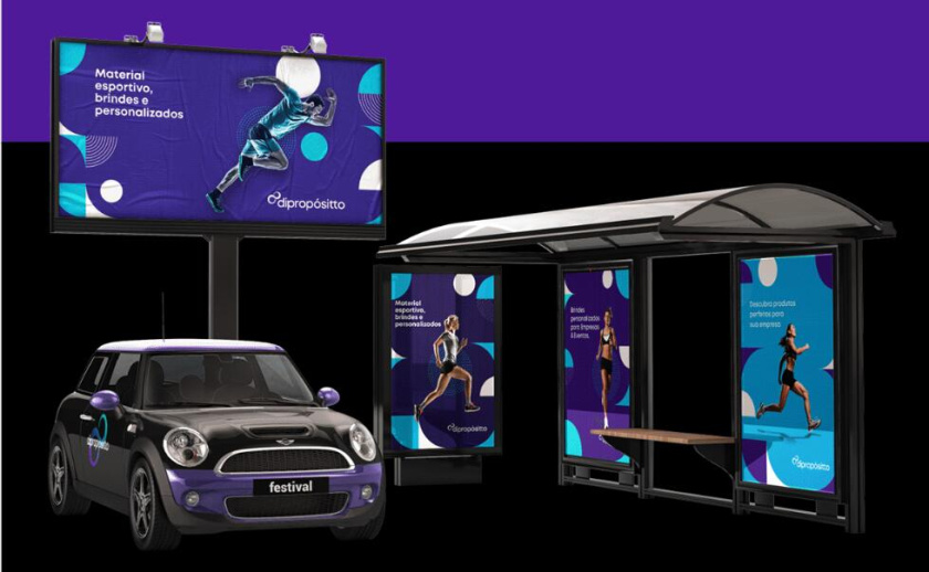 dipropósito 健身會所品牌視覺形象設(shè)計vi設(shè)計，活力動感的漸變色風(fēng)格