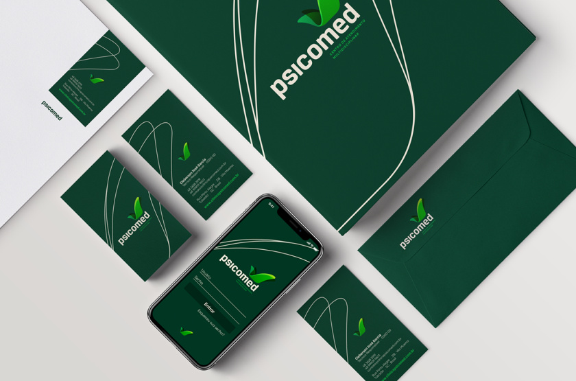 Psicomed 醫(yī)院品牌形象設(shè)計logo設(shè)計vi設(shè)計，高端與富有生命力